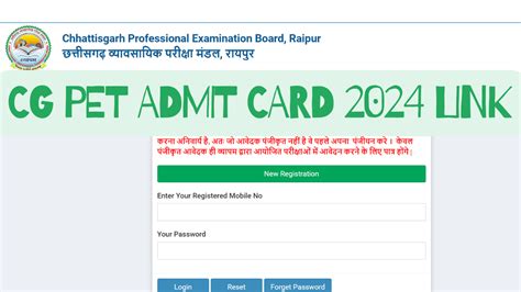 CG PET Admit Card 2024 Out, Hall Ticket Download Link @vyapam.cgstate ...