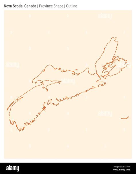 Nova Scotia, Canada. Simple vector map. Province shape. Outline style ...