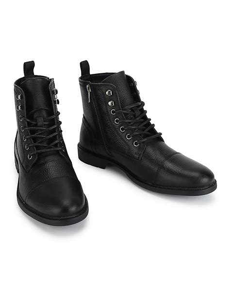 Buy Pure Leather Textured Ankle Boots at Marks & Spencer