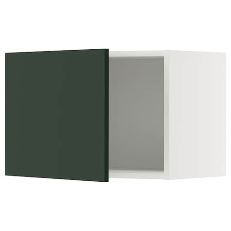 METOD wall cabinet, white/Havstorp deep green, 60x37x40 cm (24x15x16 ...