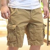 Men's Tactical Shorts Cargo Shorts Shorts Buttons Multi Pocket Plain ...