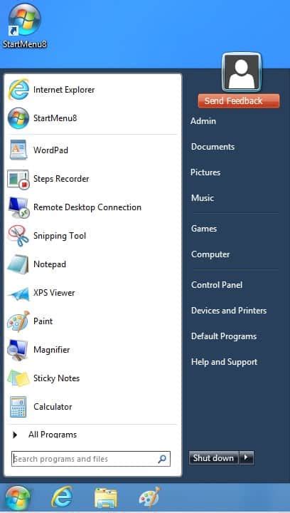 Image result for Windows 8 Start Menu Programs