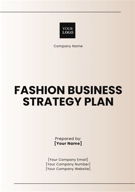 Fashion Designer Business Plan Template 的图像结果