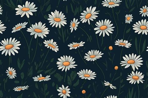 Spring Daisy Flower Pattern 的图像结果