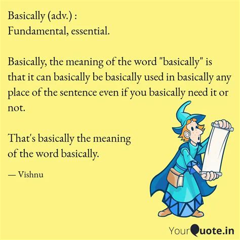 Basically (adv.) : Fundam... | Quotes & Writings by Vishnu Ch | YourQuote