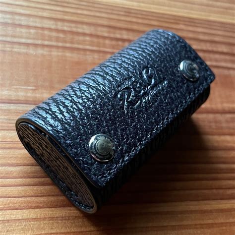 18650×2 Battery Case SP Shark Leather(ヨシキリザメ)・Black | RAD CUSTOMS