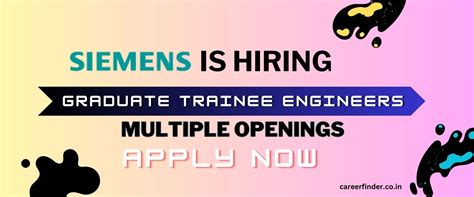 Join As Graduate Trainee Roles At Siemens | Apply Now