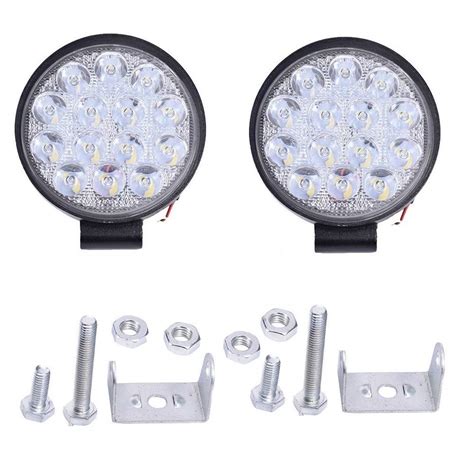 Bikers World 14 Led Round Car Bike Suv Led Fog Light Waterproof Driving ...