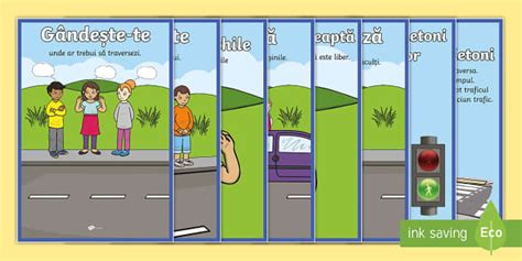 Traversarea străzii în siguranță Planșe (teacher made)