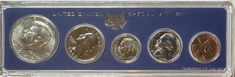 >1966 U.S. Special Mint Set - 6 Coins Including Silver Kennedy Half ...