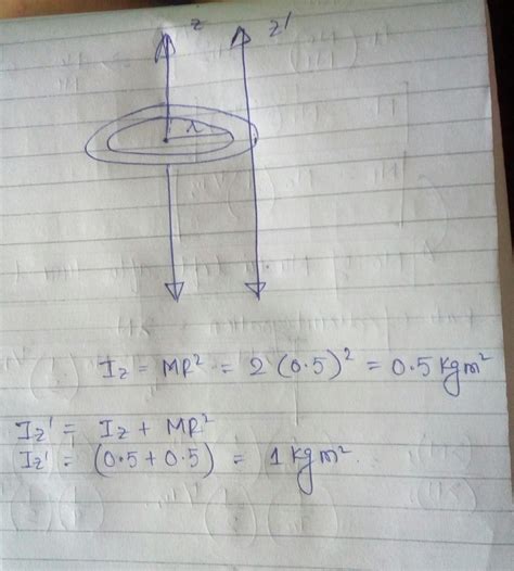 State perpendicular axis theorem. what is the moment of inertia of a ...