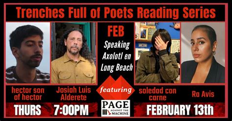 February Trenches Full of Poets: Speaking Axolotl en Long Beach, Page ...