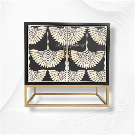 Bone Inlay Swan Cabinet – Luxury Handicrafts