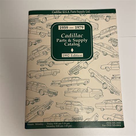 1959-1979 CADILLAC PARTS & SUPPLY CATALOG 1992 EDITION CADILLAC USA PARTS SUPPLY | eBay