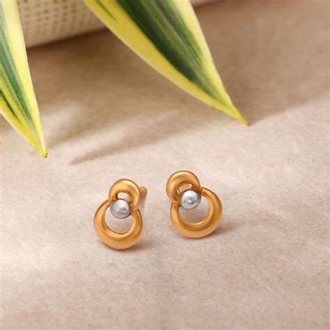 Casual Gold Stud Earrings