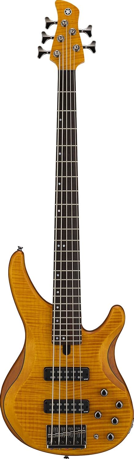 Yamaha TRBX605 5-String Flamed Maple Bass Guitar, Matte Amber : Amazon ...