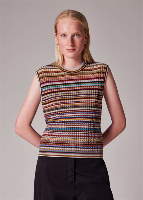 Women's 'Signature Stripe' Knitted Vest