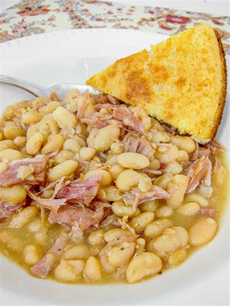 Slow Cooker Ham & White Beans - Plain Chicken