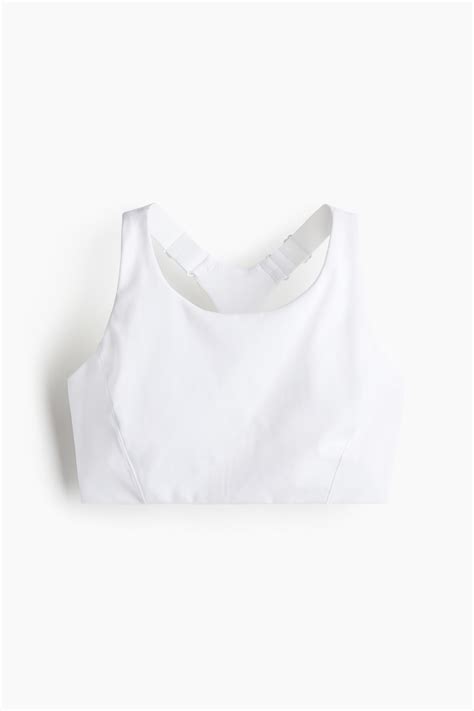 High Support Sports bra with ShapeMove™ - White - Ladies | H&M IN