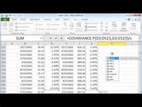 How Do You Calculate Beta in Excel? - India Dictionary