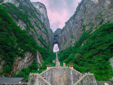 张家界天门山风景区上天梯底层台阶高清图片下载_红动中国