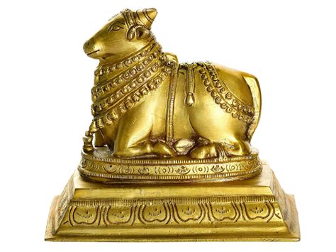 Nandi Idol - The Vehicle and Attendant of Lord Shiva | Handcrafted Bra ...