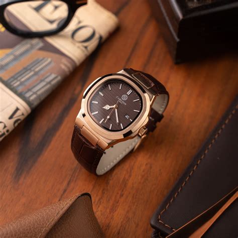 Jordan: Mens Brown Leather Analog Watch - CLJOR-002