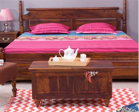 Buy Calgary Solid Wood Trunk Box Online on Furniselan