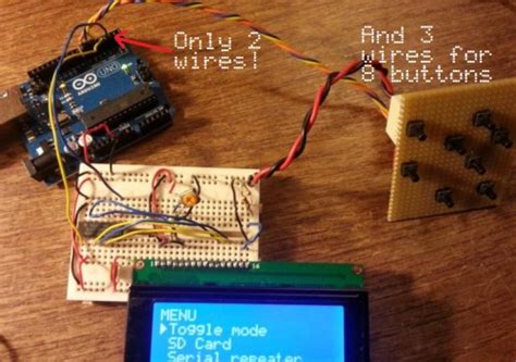 Image result for Arduino Connection to LCD with Multi Buttons