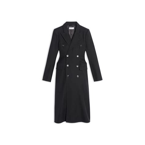 For Black Women Long Pea Coat