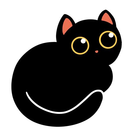 Cute Black Cat 14179722 PNG