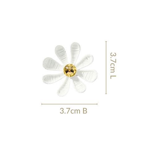 Jewellery Online - Premium Daisy Statement Studs White | Nestasia