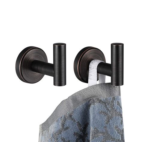 JQK Bathroom Towel Hook Oil Rubbed Bronze, 304 Stainless Steel 0.8mm ...