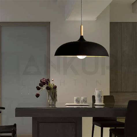 ANKUR NORDIC WIDE METAL AND NATURAL WOOD PENDANT LIGHT at the lowest ...