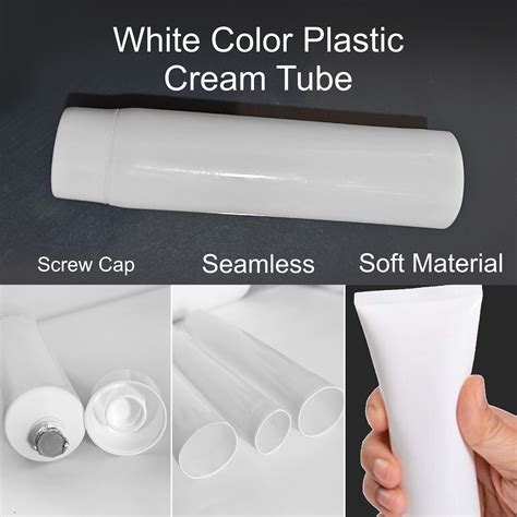 Empty White Color Plastic Cosmetic Tube with White Color Screw Cap -30 ...