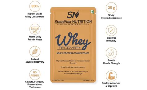 Steadfast Nutrition Whey Unflavoured Protein Concentrate | 20g fast ...