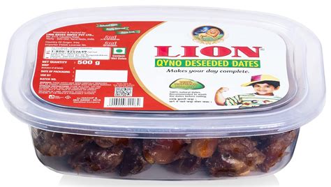 Lion Dates Qyno Deseeded Dates 1.5Kg (3 Packs, Each 500G) - Dry Fruits ...