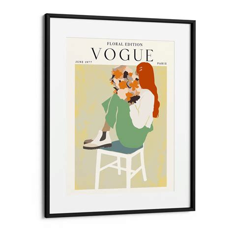 Floral Vogue Woman Illustrations, Aesthetic Girl Poster – Nook At You
