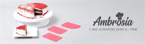 Ambrosia Cake Scrapers (3-in-1)- Pink