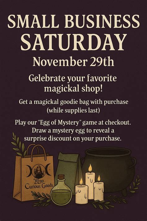 🌙🖤 Small Business Saturday at Mary’s Curious Goods! 🖤🌙, 1802 W Gore ...