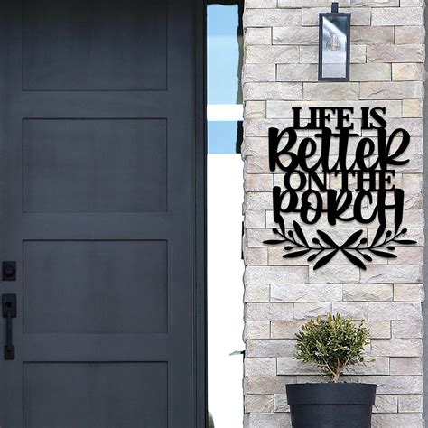 Porch Metal Sign, outdoor metal signs, porch sign, porch decor, laser ...