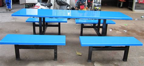 防城港区玻璃餐桌椅 四人位连体餐桌 - 向上玻璃钢 - 九正建材网