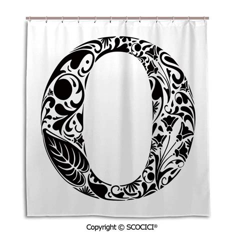 Creative Bath Curtain Personality Suit Shade Curtain,66X72in,Letter O ...