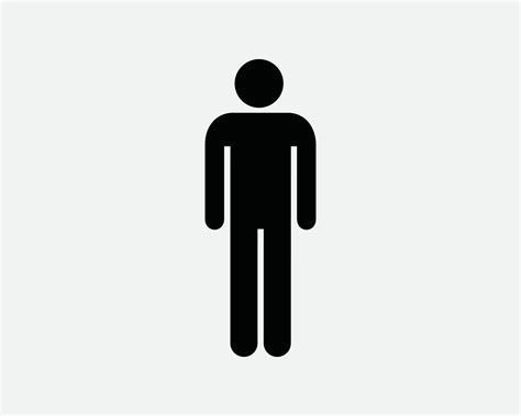 Stickman Icon Sign Symbol. Stick Figure Man Male Character Person User ...