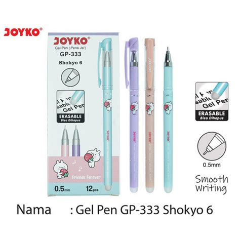 Jual JOYKO Gel Pen Shokyo 6 GP-333 Hitam Bisa Dihapus [ Lusin ] - Kota ...