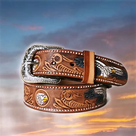 Leather Belt For Men Western Belt Brown Belt Handmade Belt | Etsy ...