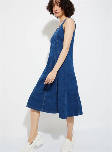Buy URB_N Women Panelled Denim Dress Online at just Rs. 1199.0 ...