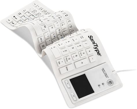Buy SaniType Flex Touch Full-Size Flexible Silicone Washable Keyboard ...