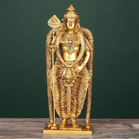 Buy SHIVIKA Brass Lord Kartikeya - Kumaraswamy Idol - Lord Murugan ...