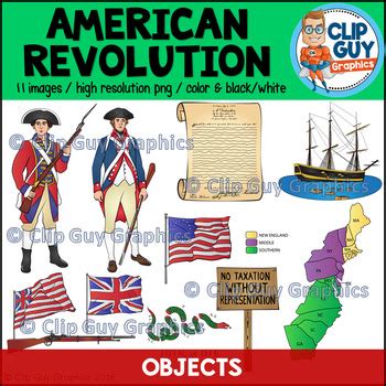 American Revolution Objects Clip Art Bundle {Clip Guy Graphics ClipArt}